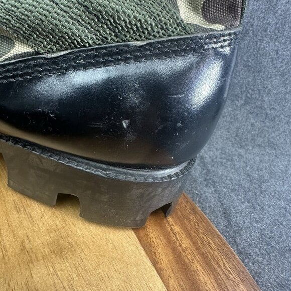 Vintage Jungle Boots Men\'s 13W Duck Hunter Camo Combat Lace Up Military Boots